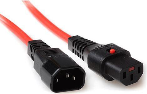ACT AK5196 cavo di alimentazione Nero, Rosso 3 m Accoppiatore C14 Accoppiatore C13