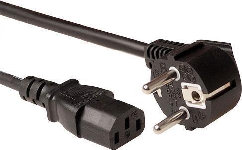 ACT PowerCord LSZH Connettore di rete CEE7/7 volte (angolato) - C13 Black 1,50 M PowerCord Schuko -C13 LSZH 1,5 m (AK5210)