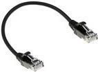 Act Black 0,25 metri LSZH U/UTP Cat6 Datacenter Slimline Patch Cavo con connettori RJ45 Cat6 U/UTP Slimline BK 0,25 m (DC9952)