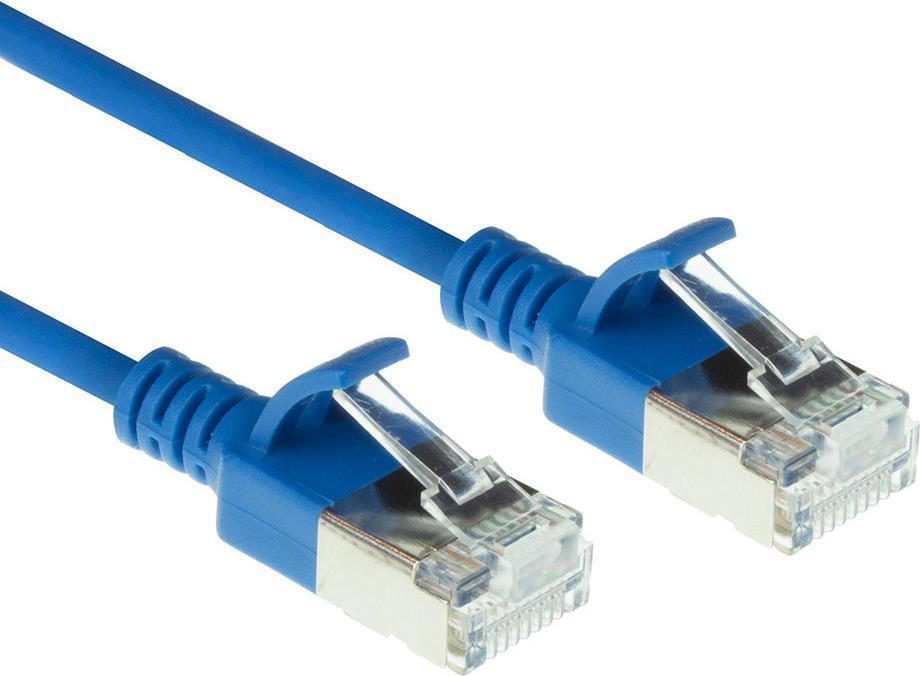 Act Blue 1,5 metri LSZH U/FTP CAT6A Datacenter Slimline Patch Cavo SNAGLESS con connettori RJ45 (DC7651)