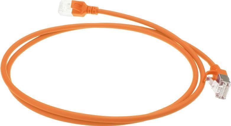Act Orange da 1,5 metri LSZH U/FTP CAT6A Datacenter Slimline Patch Cavo SNAGLESS con connettori RJ45 (DC7151)