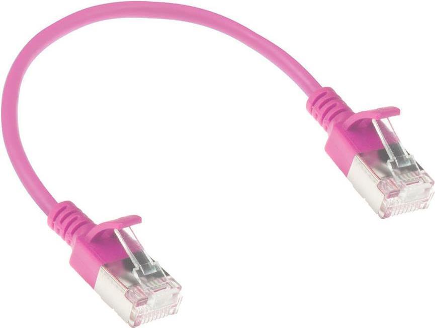 Act Pink 0,5 metri LSZH U/FTP Cat6A Datacenter Slimline Patch Cavo SNAGLESS con connettori RJ45 (DC7400)