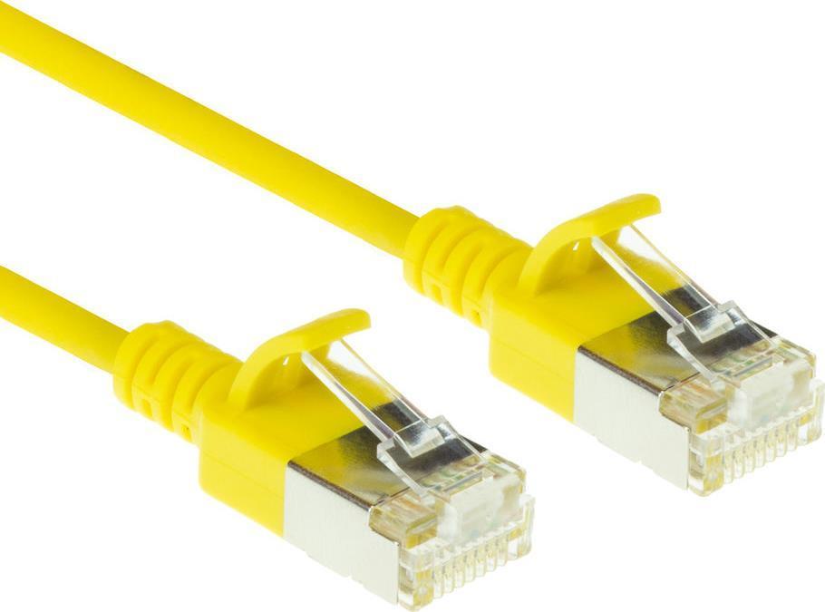 Act Yellow 7 metri LSZH U/FTP Cat6A Datacenter Slimline Patch Cavo SNAGLE IN CONNETTORS RJ45 (DC7807)
