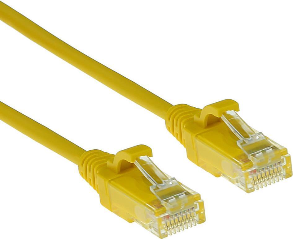 Act Yellow 0,15 metri LSZH U/UTP Cat6 Datacenter Slimline Patch Cavo SNAGless con connettori RJ45 (DC9830)