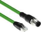 ACT Industrial 3,00 metri Cavo sensore M12D Maschio a 8 pin destro angolato al maschio RJ45, Cavo TPE Xtreme Superflex, SHIEGDE
