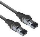 Act Black 5 metri S / FTP CAT6A IDC 4PPOE / POE ++ 100W LSZH Cavo Patch SNAGLE SNAGLESS con connettori RJ45 (FB4905)