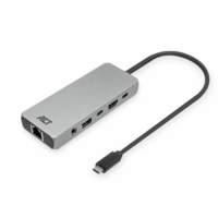 ACT AC7095 replicatore di porte e docking station per laptop Cablato USB 3.2 Gen 1 (3.1 Gen 1) Type-C Grigio