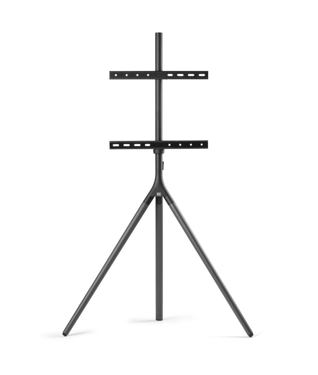Supporto TV treppiede interamente in metallo nero
