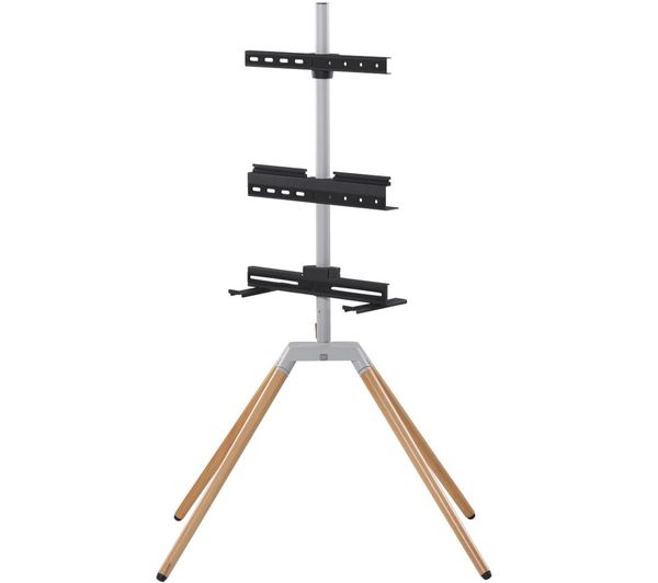 Porta TV universale Quadpod argento nero