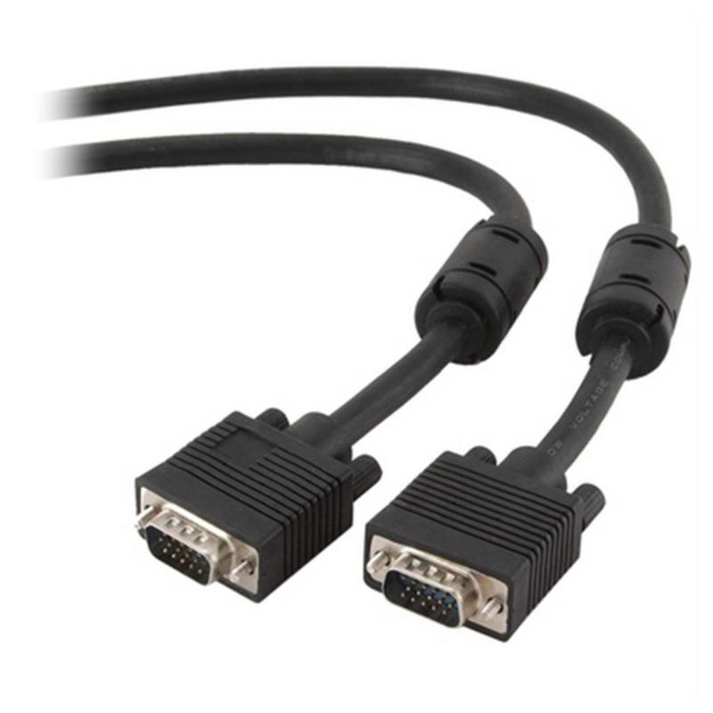 CableXpert Cavo VGA a doppia schermatura con ferrite 5m nero CC-PPVGA-5M-B