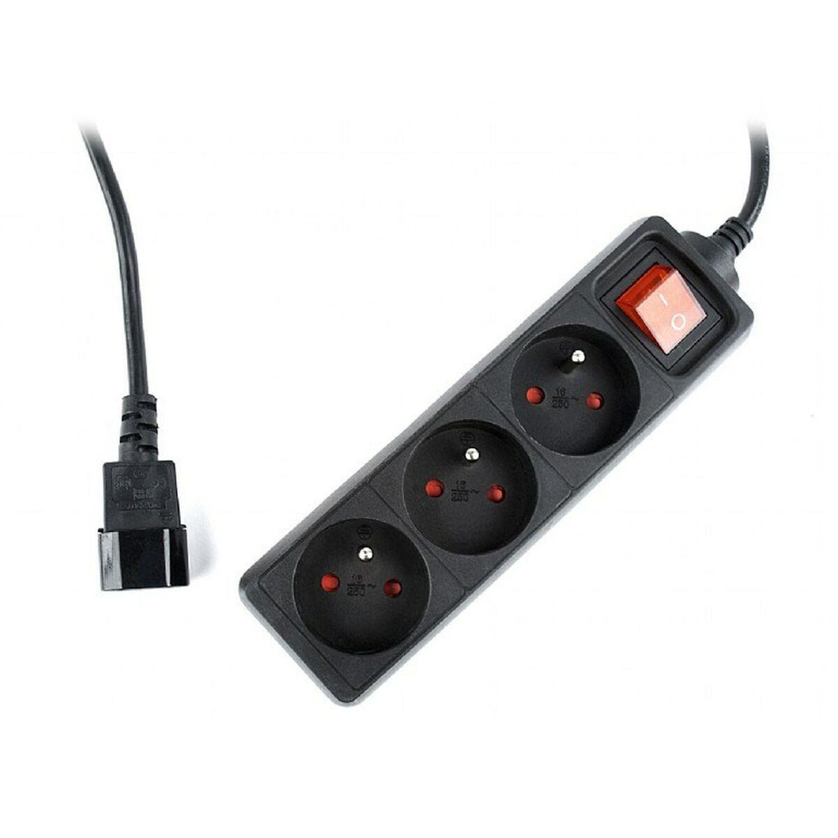 Protezione contro le sovratensioni EnerGenie 3 prese AC 230 V 0,6 m Nero EG-PSU3F-01