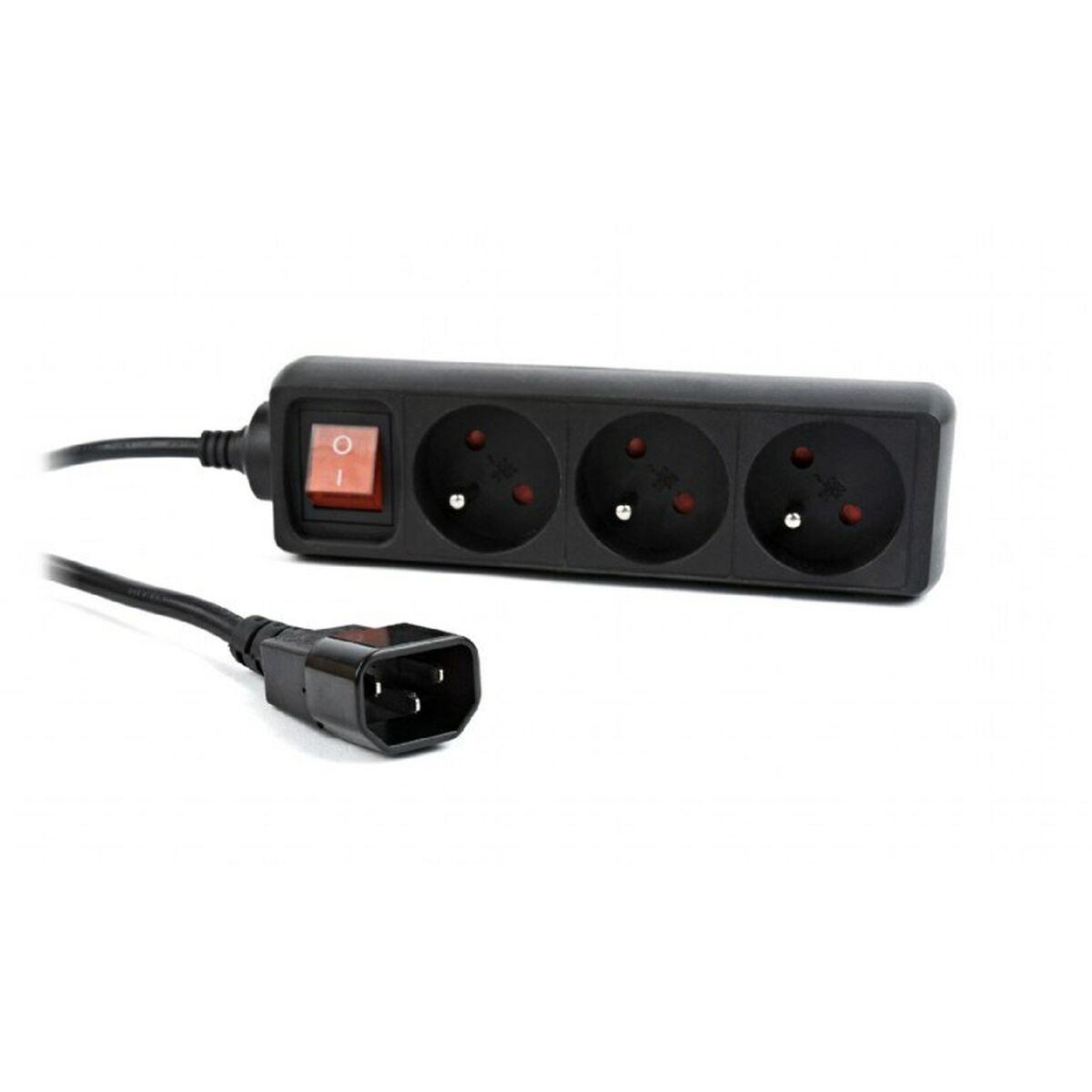 Protezione contro le sovratensioni EnerGenie 3 prese AC 230 V 0,6 m Nero EG-PSU3F-01