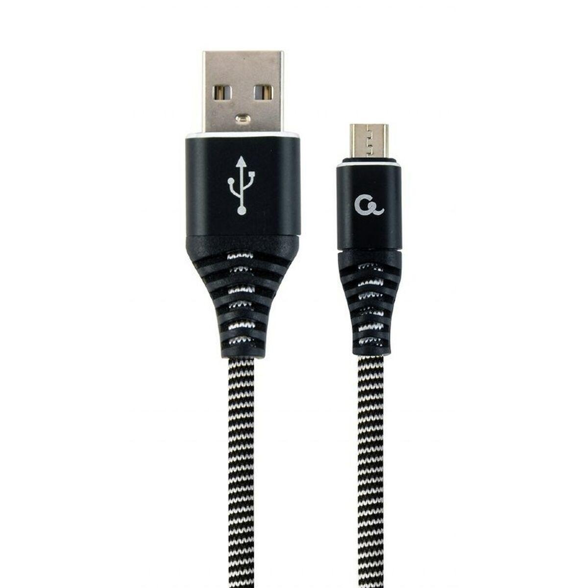 CableXpert Cavo di ricarica Micro-USB 2m nero/bianco CC-USB2B-AMmBM-2M-BW