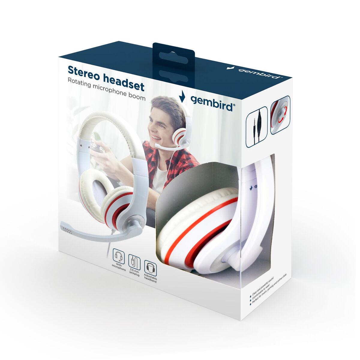 CUFFIE MICROFONO MHS-03-WTRD BIANCO