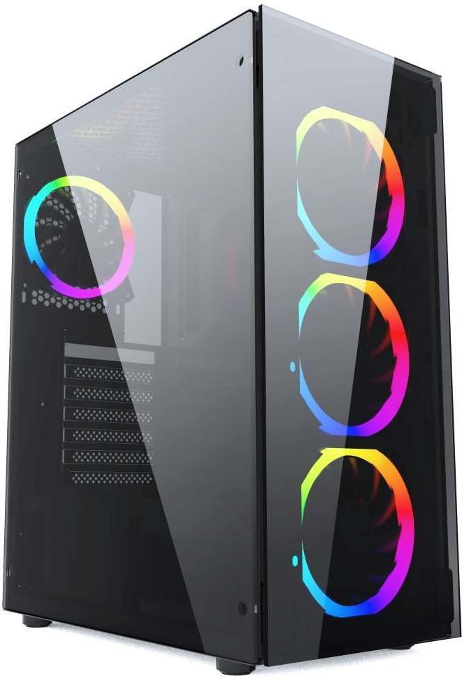 Gembird Fornax 1500RGB TÃ¥rn ATX Ingen strÃ¸mforsyning Sort