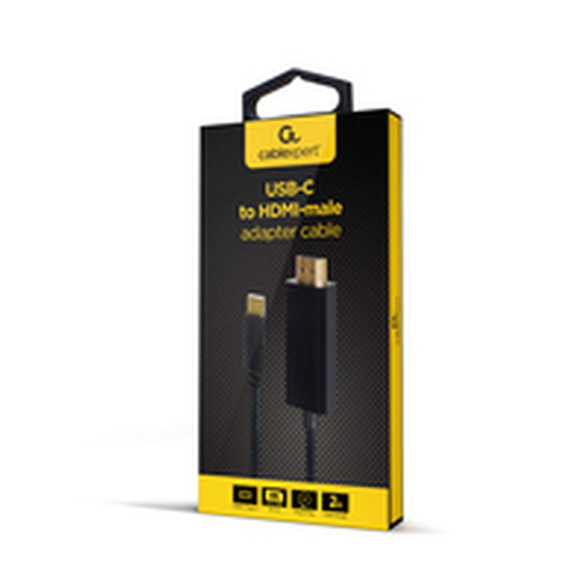 CableXpert USB-C maschio a HDMI maschio adattatore 4K 30Hz 2m juodas A-CM-HDMIM-01