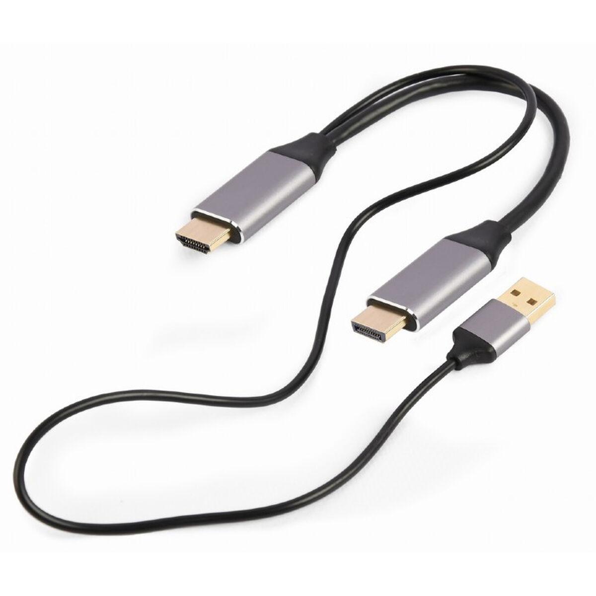 Adattatore CableXpert Active 4K da HDMI a DisplayPort, nero - A-HDMIM-DPM-01