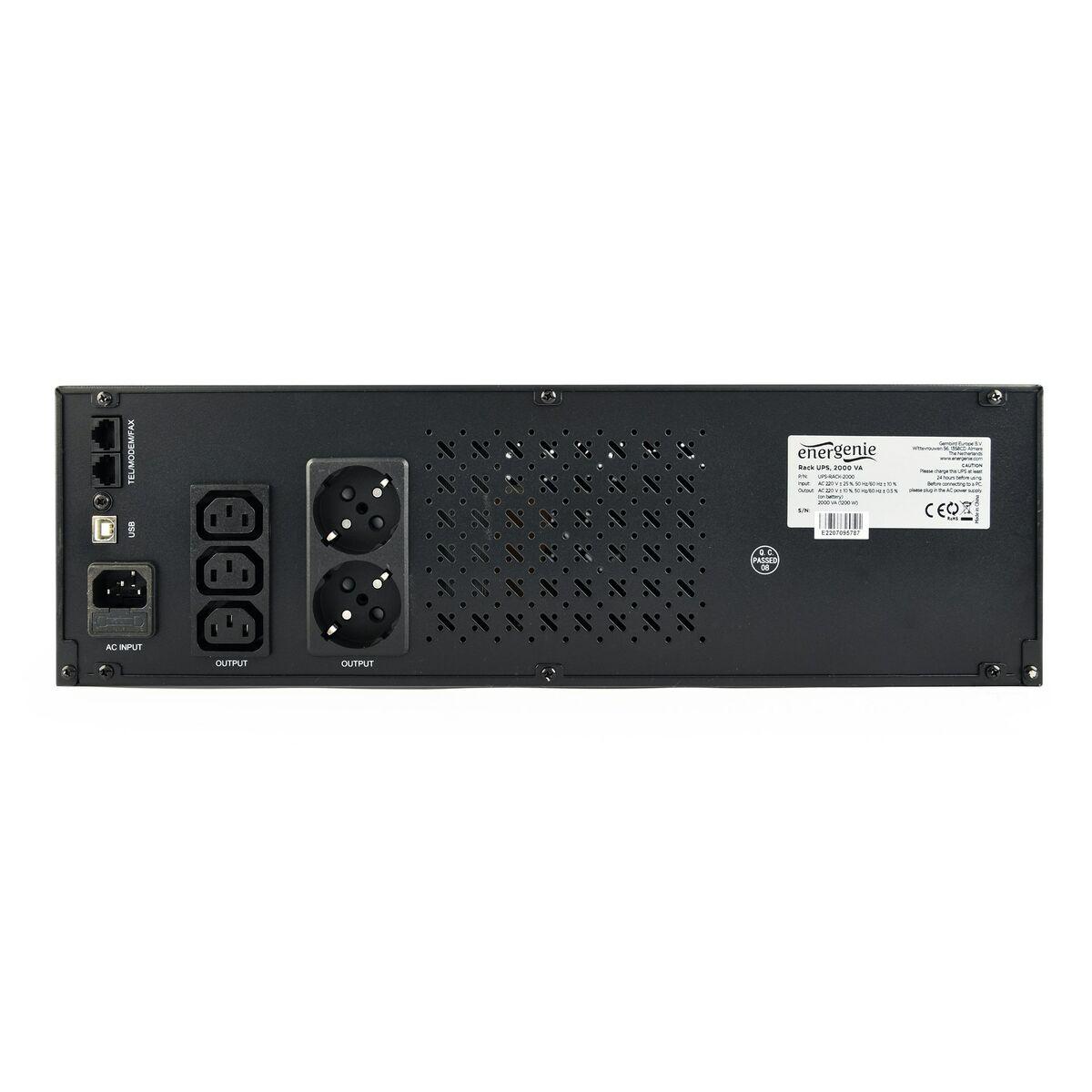 UPS EnerGenie Rack 1500VA Nero UPS-RACK-1200