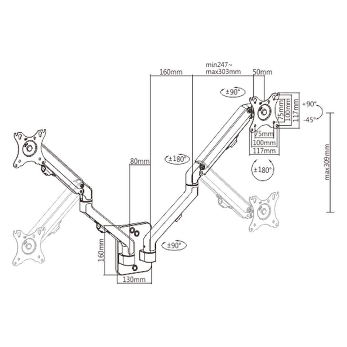 Viti Gembird - 43,2 cm (17") - 68,6 cm (27") - MA-WA2-01