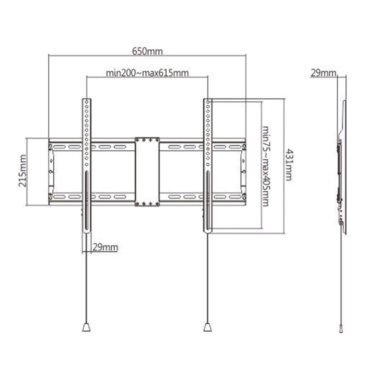 Supporto da parete per TV Gembird WM-80F-01