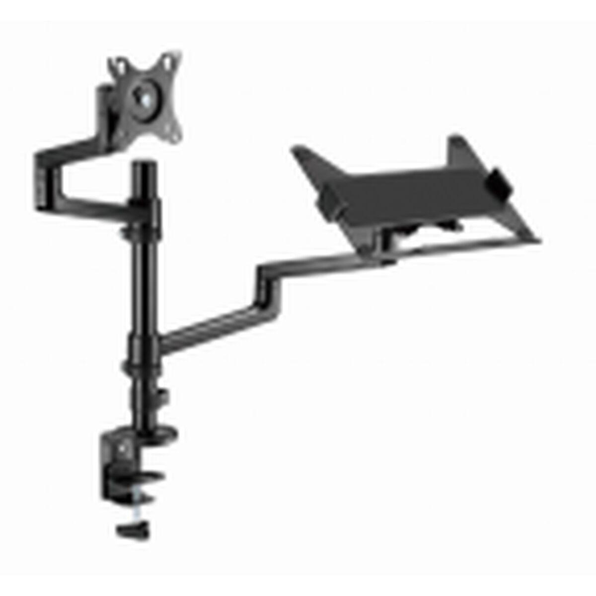 Supporto da scrivania regolabile Gembird con braccio porta monitor e scomparto per notebook MA-DA-04