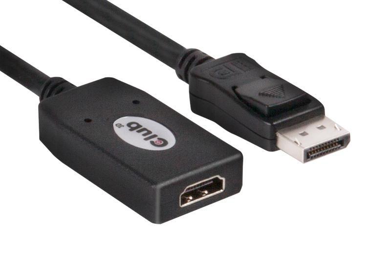 Ã¢â‚¬Â¢ Eingang: DisplayPort Stecker Ã¢â‚¬Â¢ Ausgang: HDMI Buchse Ã¢â‚¬Â¢ Passiver Club 3D DisplayPort