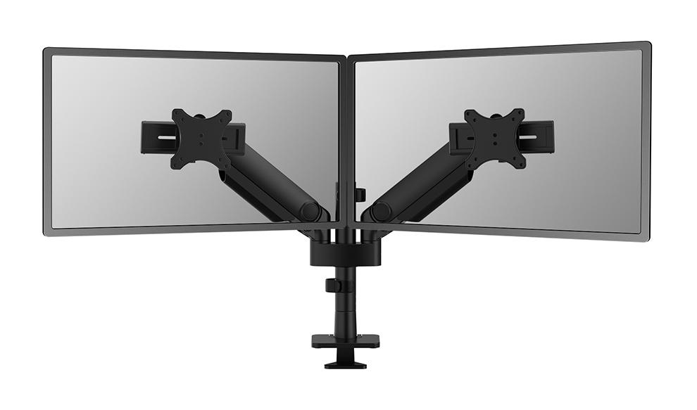 24-34 inch - Flatscreen Desk Mount - Full Motion - 2 Screens - Clamp/Grommet - Black
