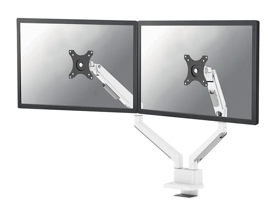 17-32 inch - Flatscreen Desk Mount - 1 Screen - Full Motion - Clamp/Grommet - White