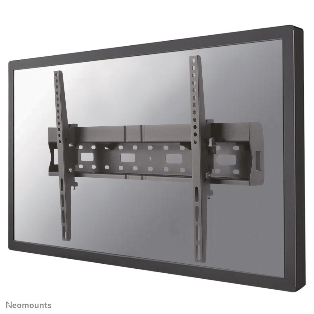 Neomounts Supporto a parete per TV e mediabox (Tv/Monitor Wall Mount - Tiltable For 37-75 Screen - With Mediabox Storage - Blac
