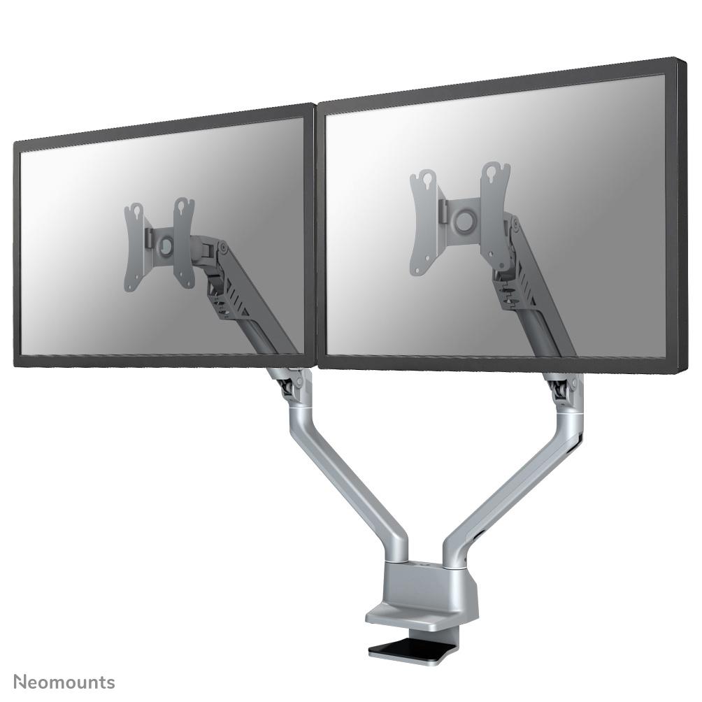 DESK MOUNT DUAL 10-32IN SILVER