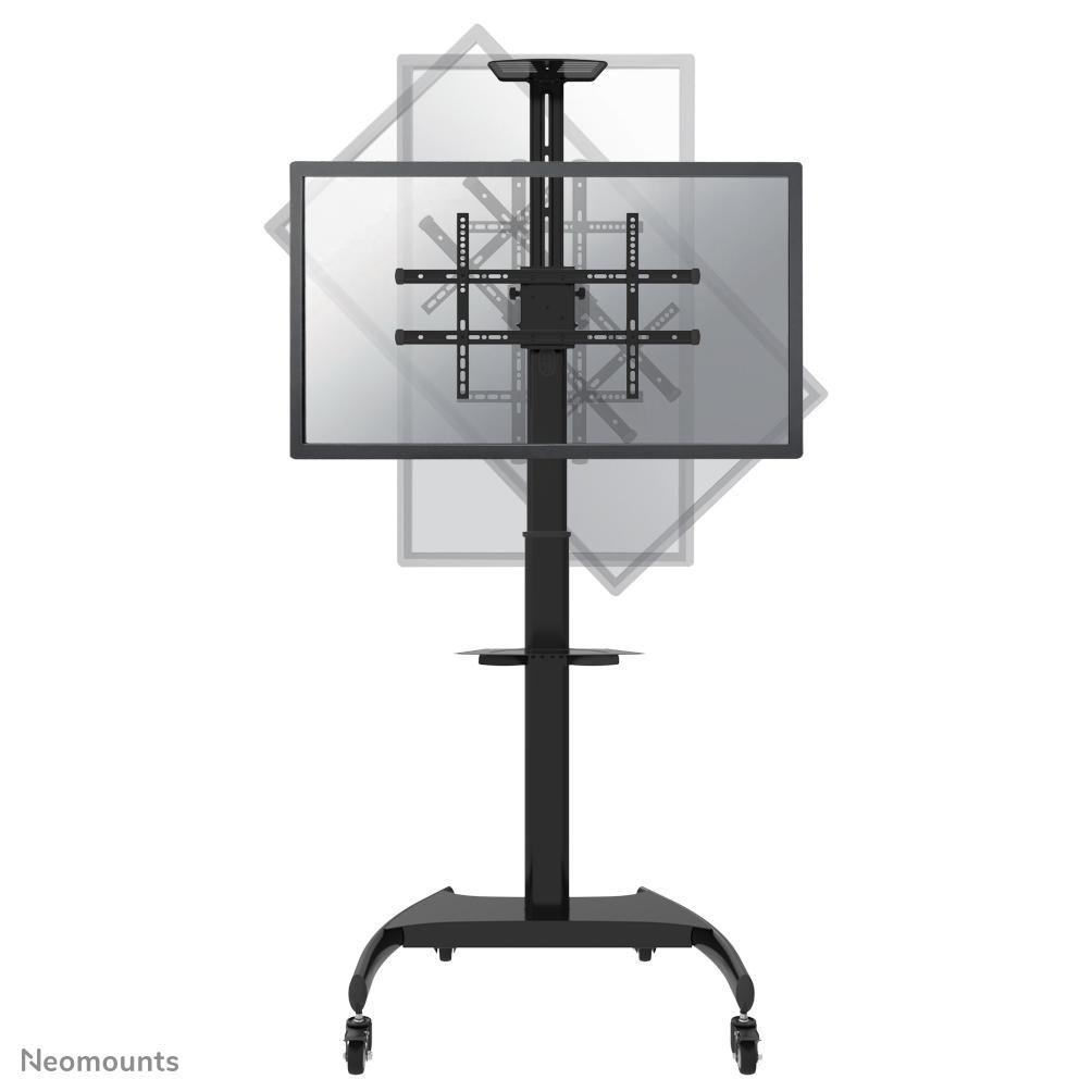 Neomounts Mobiletto portatile per TV (Mobile Monitor/Tv Floor Stand - For 37-70 Screen, 90Ãƒâ€šÃ‚Â° Turn - - Black h