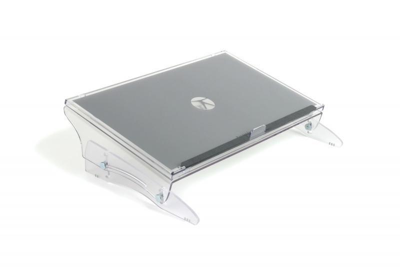 BakkerElkhuizen FlexDesk 640 porta documenti Plastica, Gomma, Acciaio Grigio chiaro, Trasparente