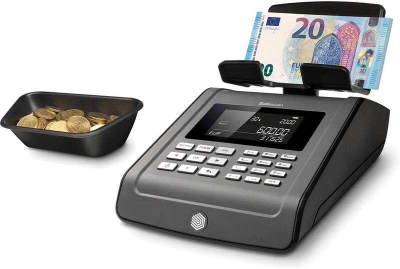 Safescan 6185 Money Counting Scale for Coins and Notes - Black