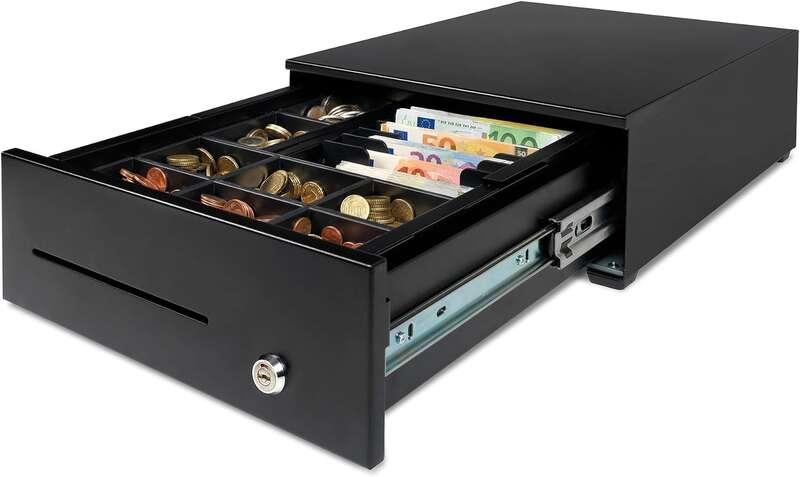 Safescan HD-3342 Cassetto contanti per uso intensivo - 8 Scomparti per Monete - 8 Scomparti per Banconote - Fino a 2 Milioni di