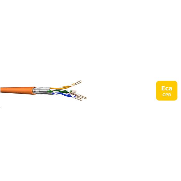 Cavo di installazione Draka UC900 HS23, Cat 7, S/FTP, PiMF, arancione, anello da 50 m