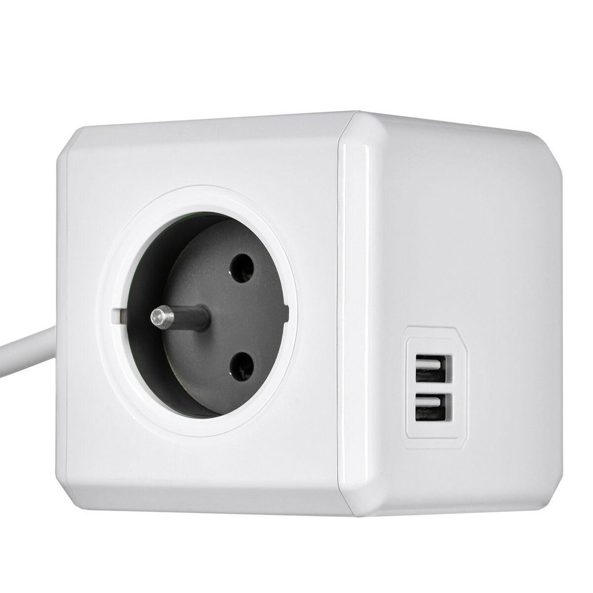 Multipresa Cubo Allocacoc PowerCube Extended USB Type E Nero (1,5 m)