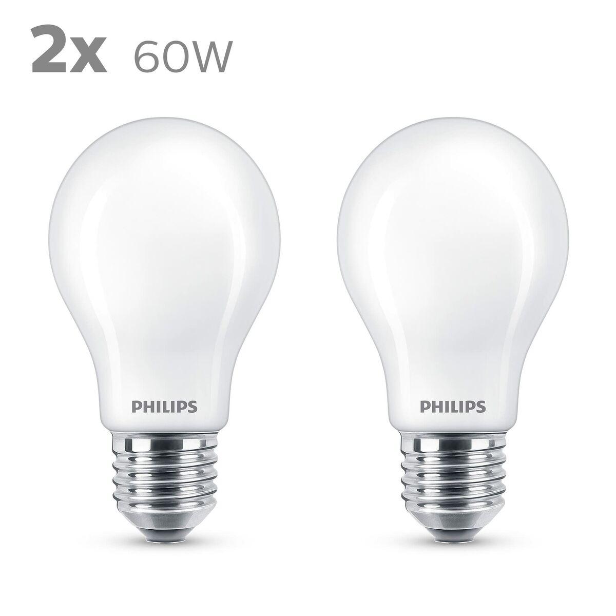 Lampadina LED Philips Classic Standard 60 W Bianco E E27 (2700 K) (2 Unità )