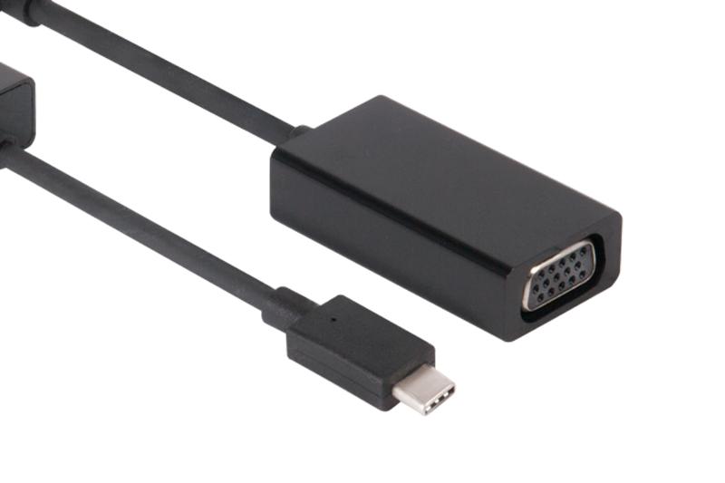 Ã¢â‚¬Â¢ Eingang: USB type C Stecker Ã¢â‚¬Â¢ Ausgang: VGA Buchse Ã¢â‚¬Â¢ Beidseitig steckbarer USB Type-
