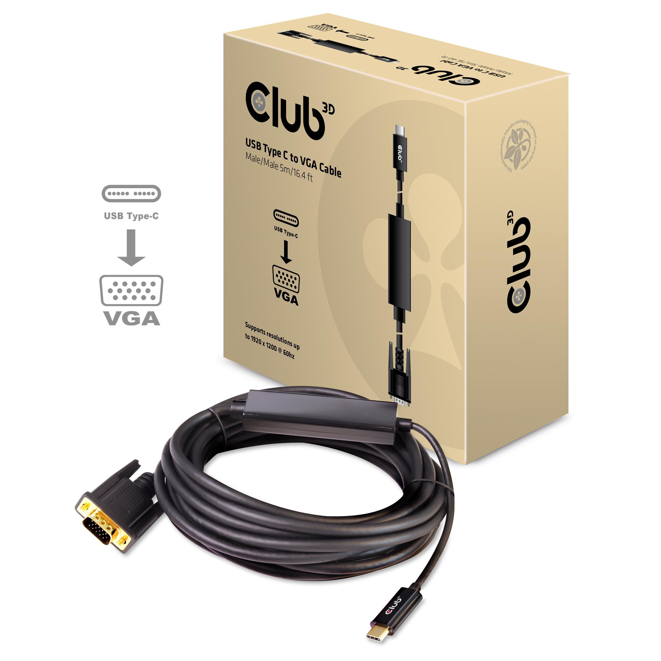 CLUB3D cac-1512 usb C VGA Nero