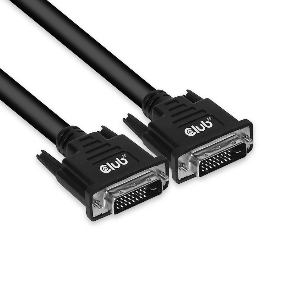 CLUB3D DVI-D DUAL LINK (241) CABLE BI DIRECTIONAL M/M 10m 32.8 ft 28AWG Nero