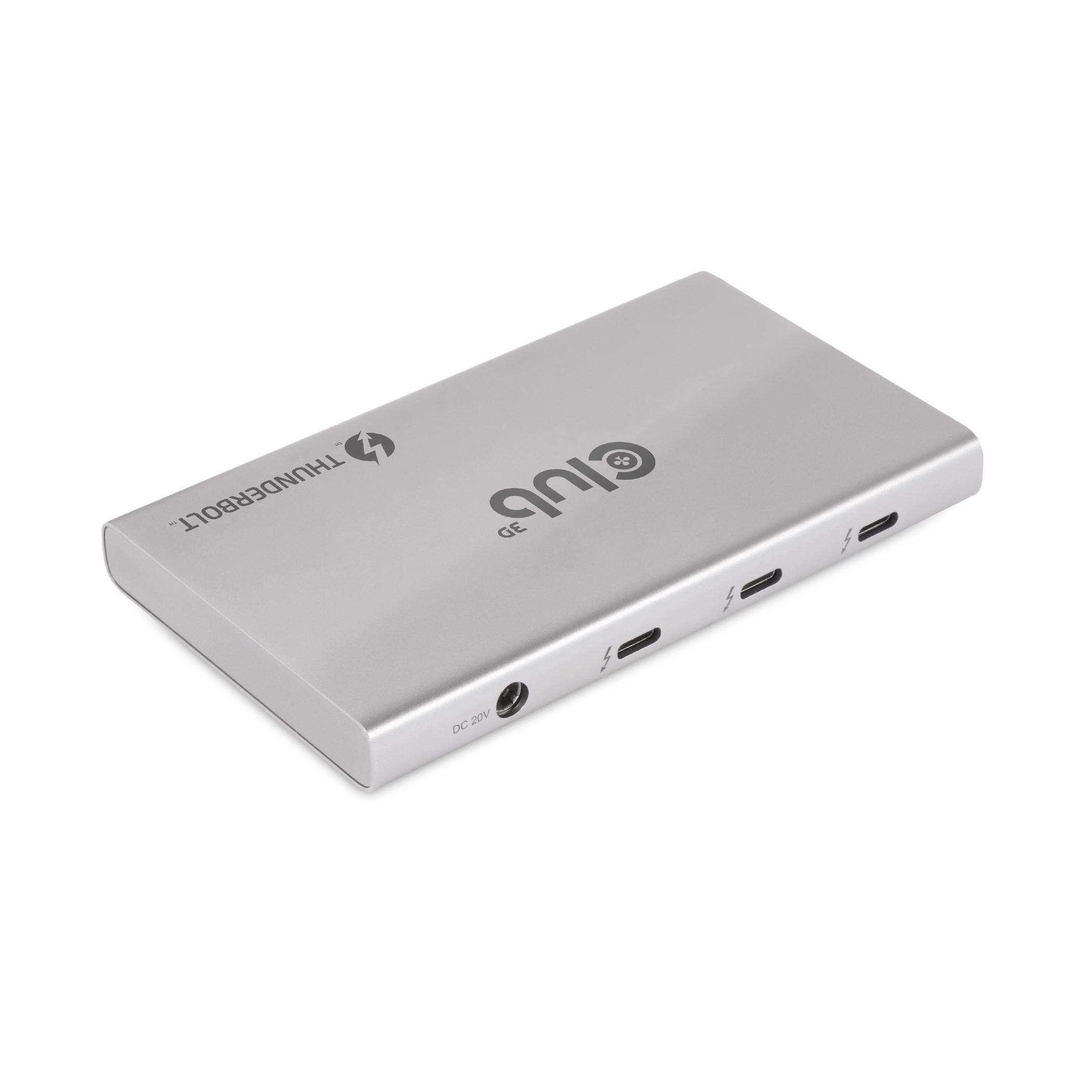 Eingang 1x Thunderbolt 4 Konnektor (zum Host) Untersttzt max. 60W 5V/9V/15V/20V3A Host Ladefunktion Ausgang 3x Thunderbolt 4 K