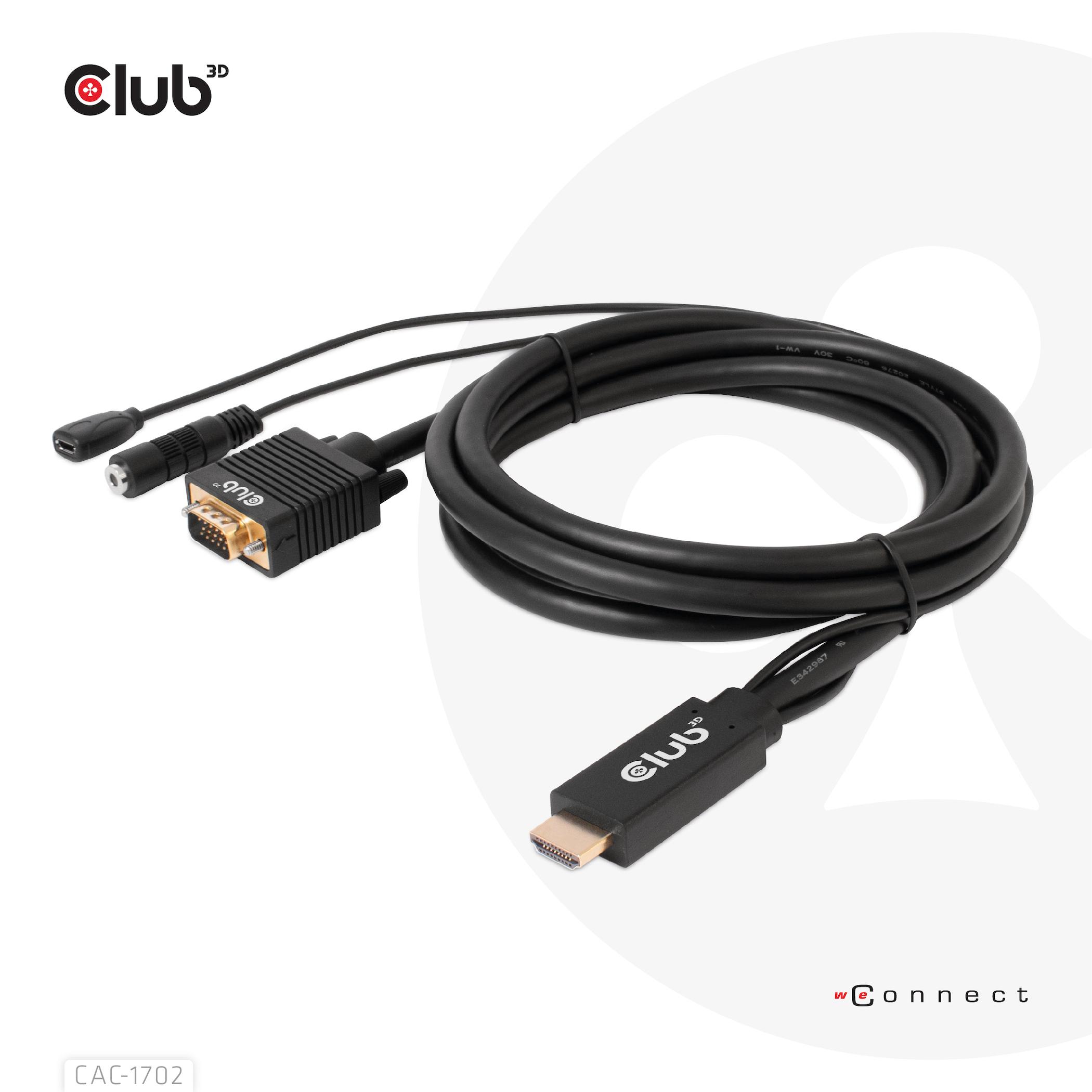 Cavo HDMI+Società micro-USB VGA+3,5 mm 2m ST/BU