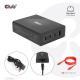 CLUB3D TRAVEL CHARGER 132W GAN TECHNOLOGY FOUR PORT USB TYPE-A AND -C POWER DELIVERY(PD) 3.0 SUPPO