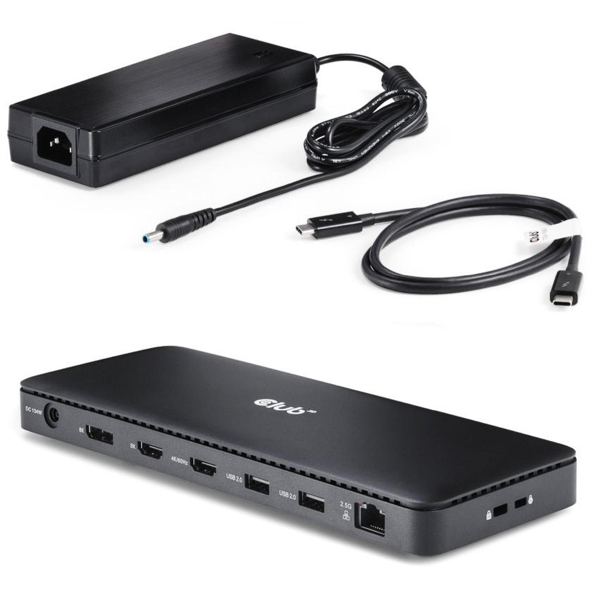 CLUB3D DOCKING STATION 12-IN-1 CERTIFICATA THUNDERBOLT 4 CON 2XHDMI 1XDP E ETHERNET 2.5GB