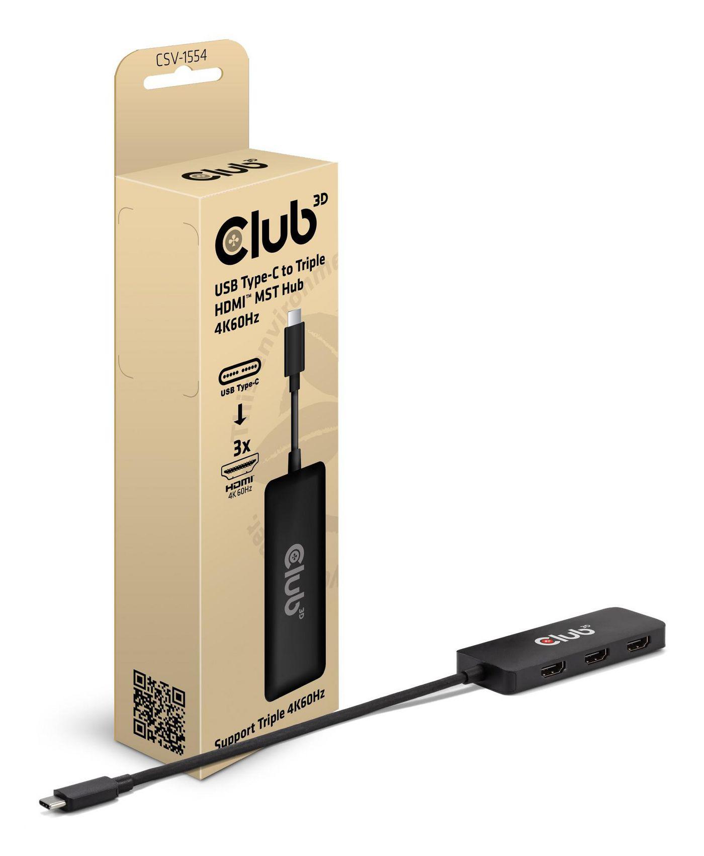 • Eingang: USB3.2 Gen 1 Typ-C Stecker • Ausgänge: 3x HDMI Buchse • Unterstützt USB Typ-C Eingänge und 3 DisplayPort Au