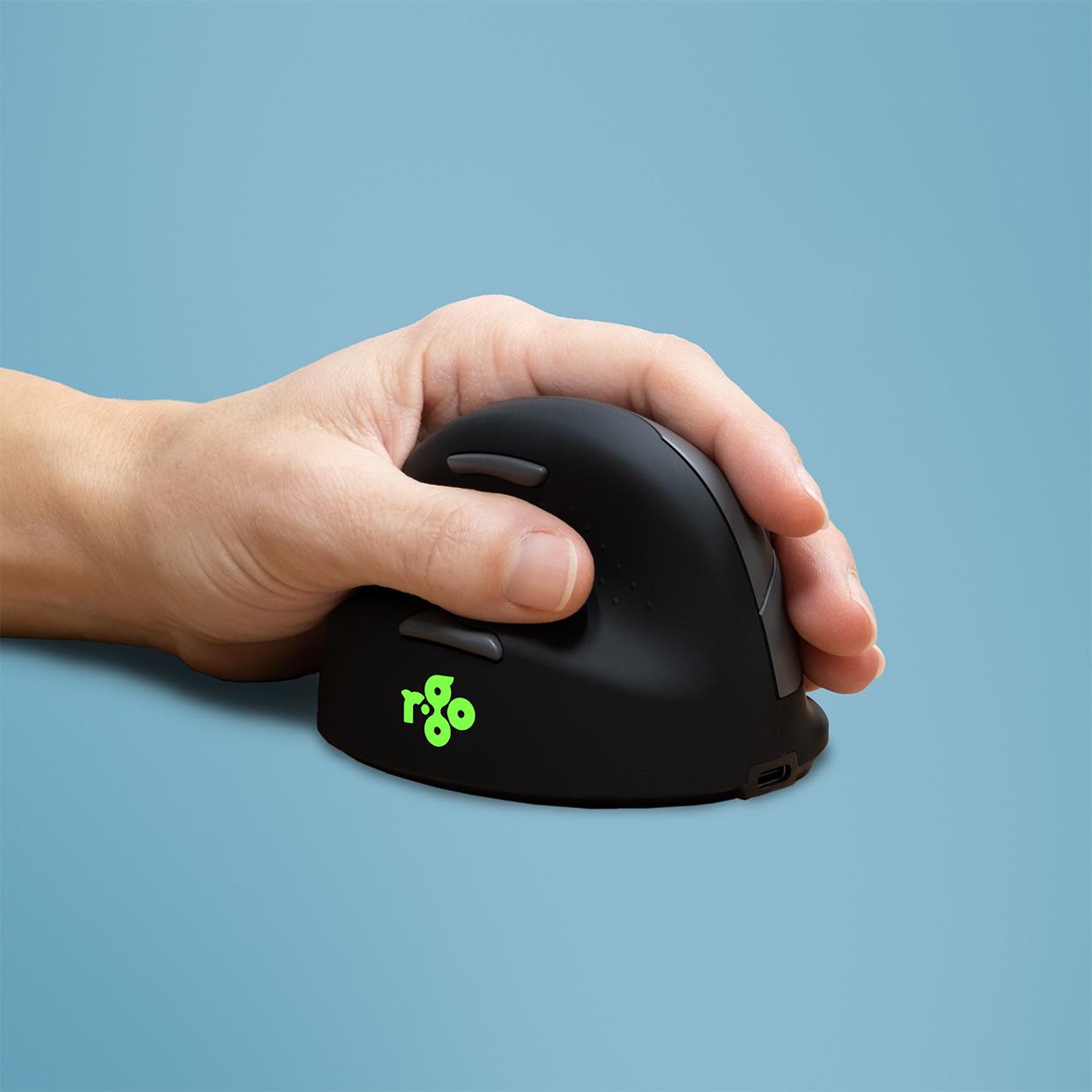 R-Go Tools HE Mouse R-Go mouse ergonomico Medio (165-195mm) mancino senza fili