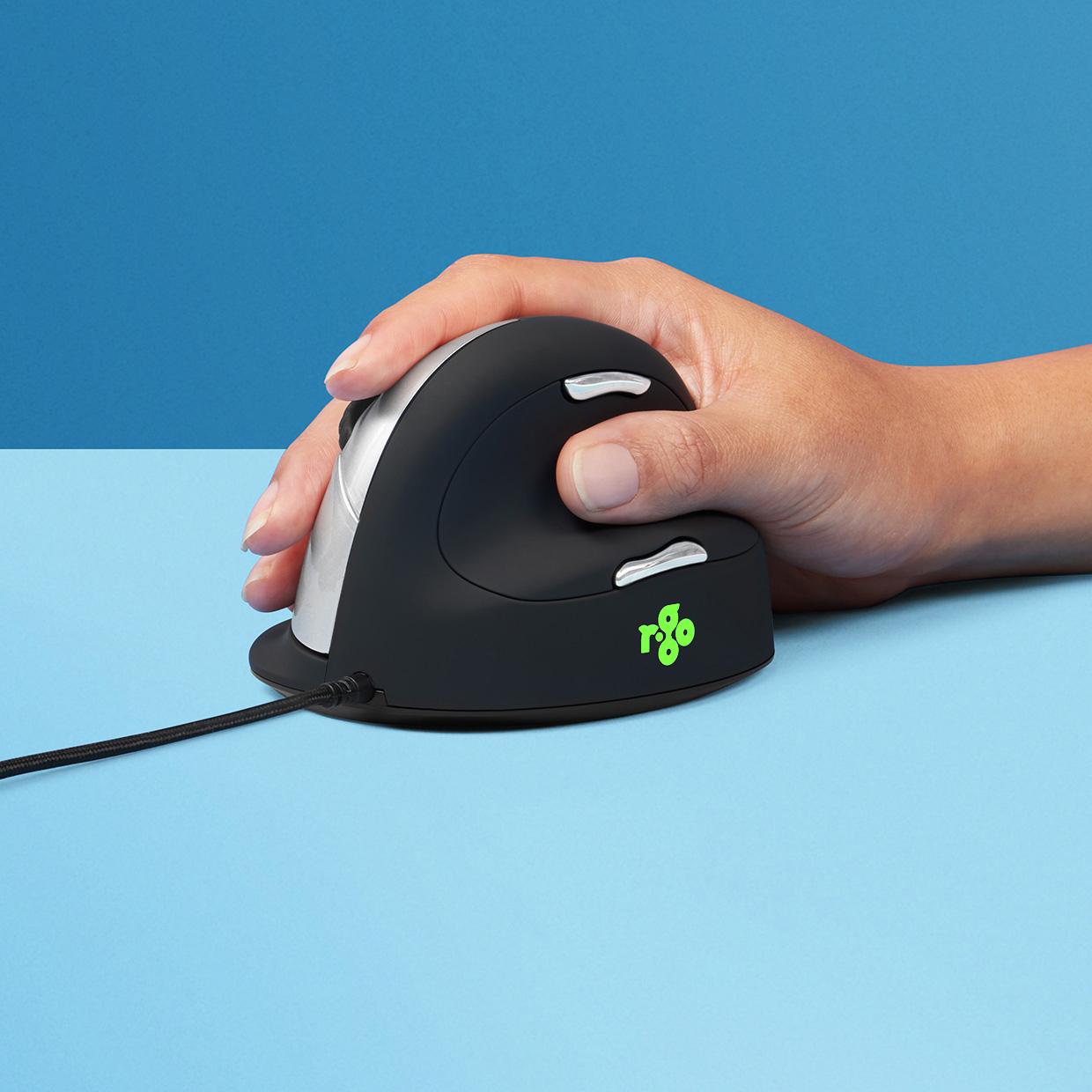 R-Go Tools HE Break R-Go HE Mouse Break mouse ergonomico Anti-RSI software Grande sopra 185mm destrorso Cablata (R-Go Break HE