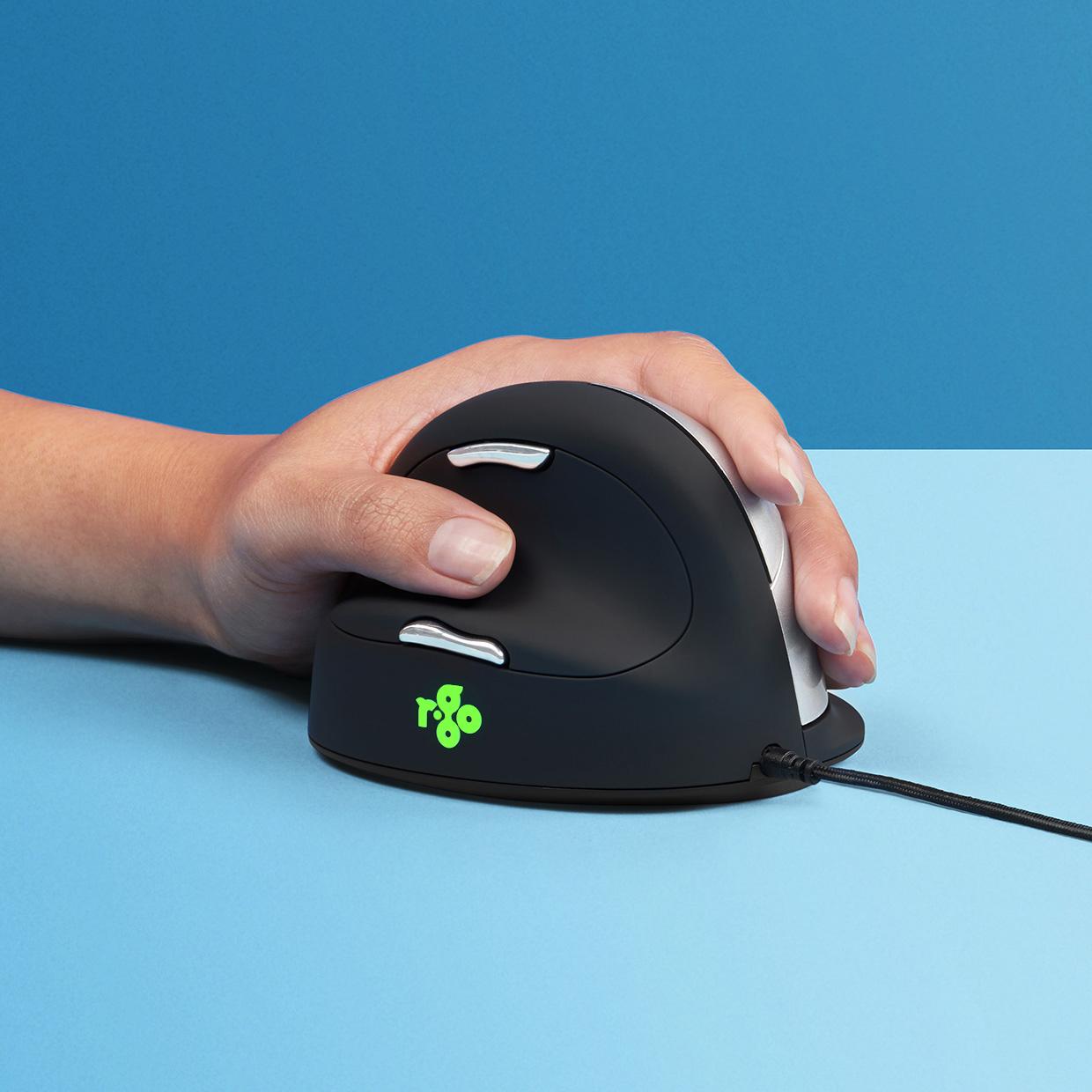 R-Go Tools HE Break RGOBRHEMLL mouse Mancino USB tipo A 2500 DPI