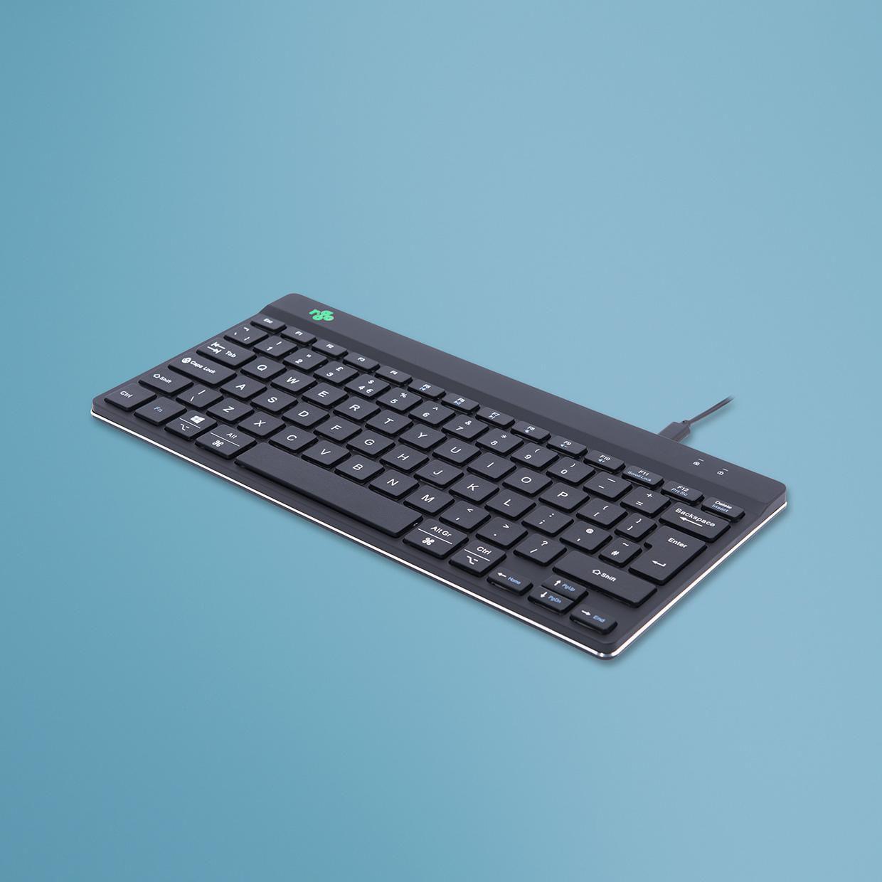R-Go Tools Compact Break RGOCOUKWDBL tastiera USB QWERTY Inglese UK Nero (COMPACT BREAK KEYBOARD QWERTY - UK BLACK WIRED) - Ver