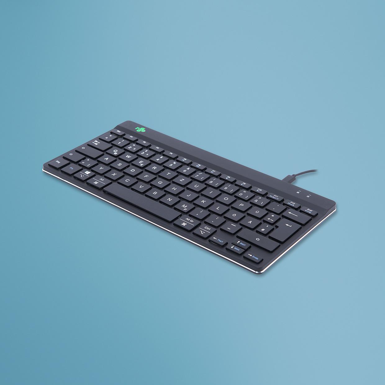 R-Go Tools RGOCODEWDBL tastiera USB QWERTY Tedesco Nero